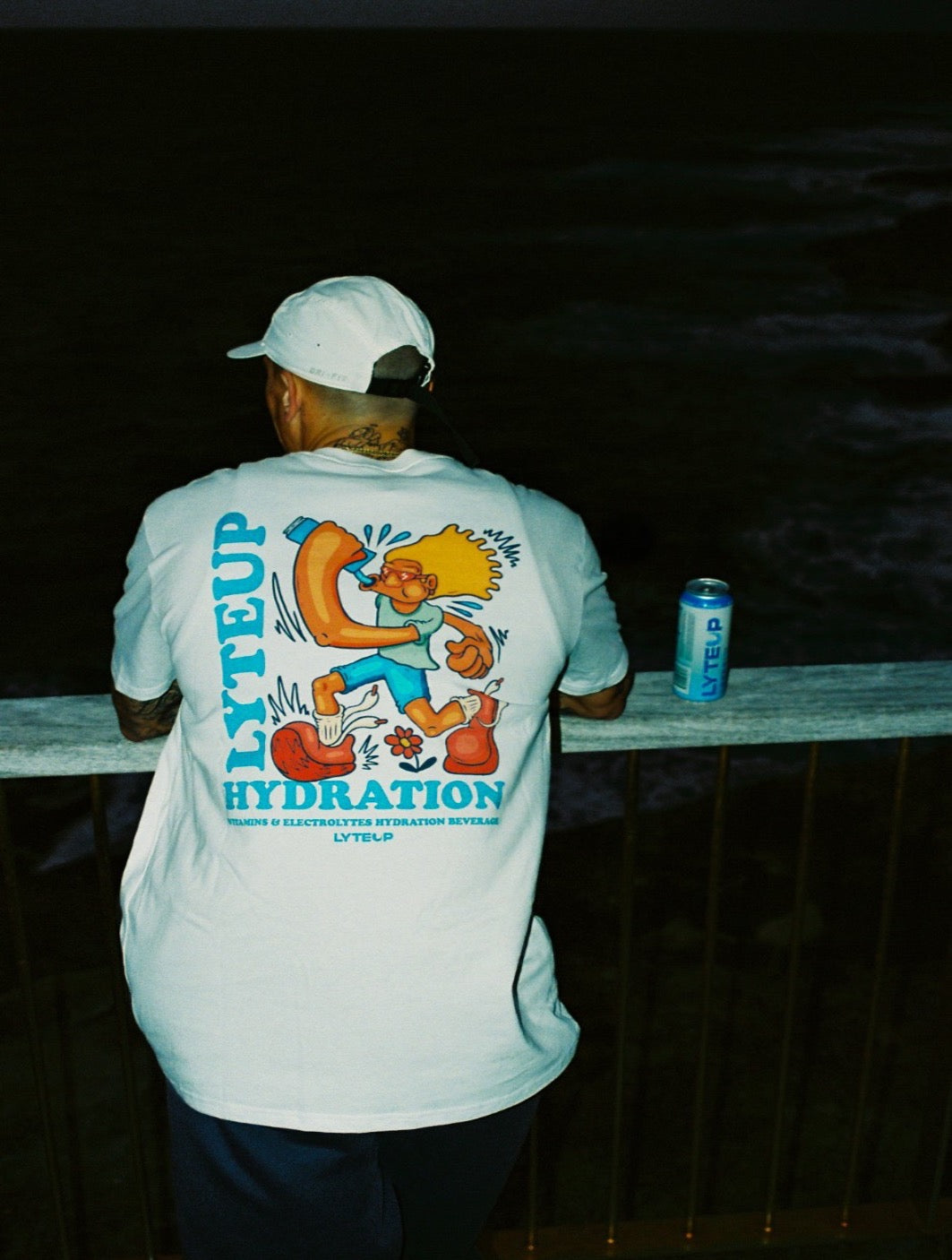 Vitamins & Electrolytes Hydration Beverage T-Shirt - Sky Blue